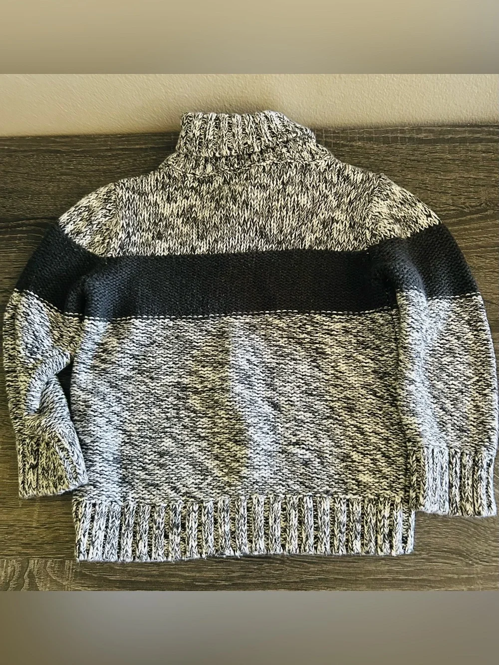 GAP Kids Black & White Sweater with Toggle